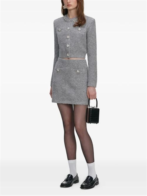 Cropped cardigan SELF PORTRAIT | RS26123CBGREY